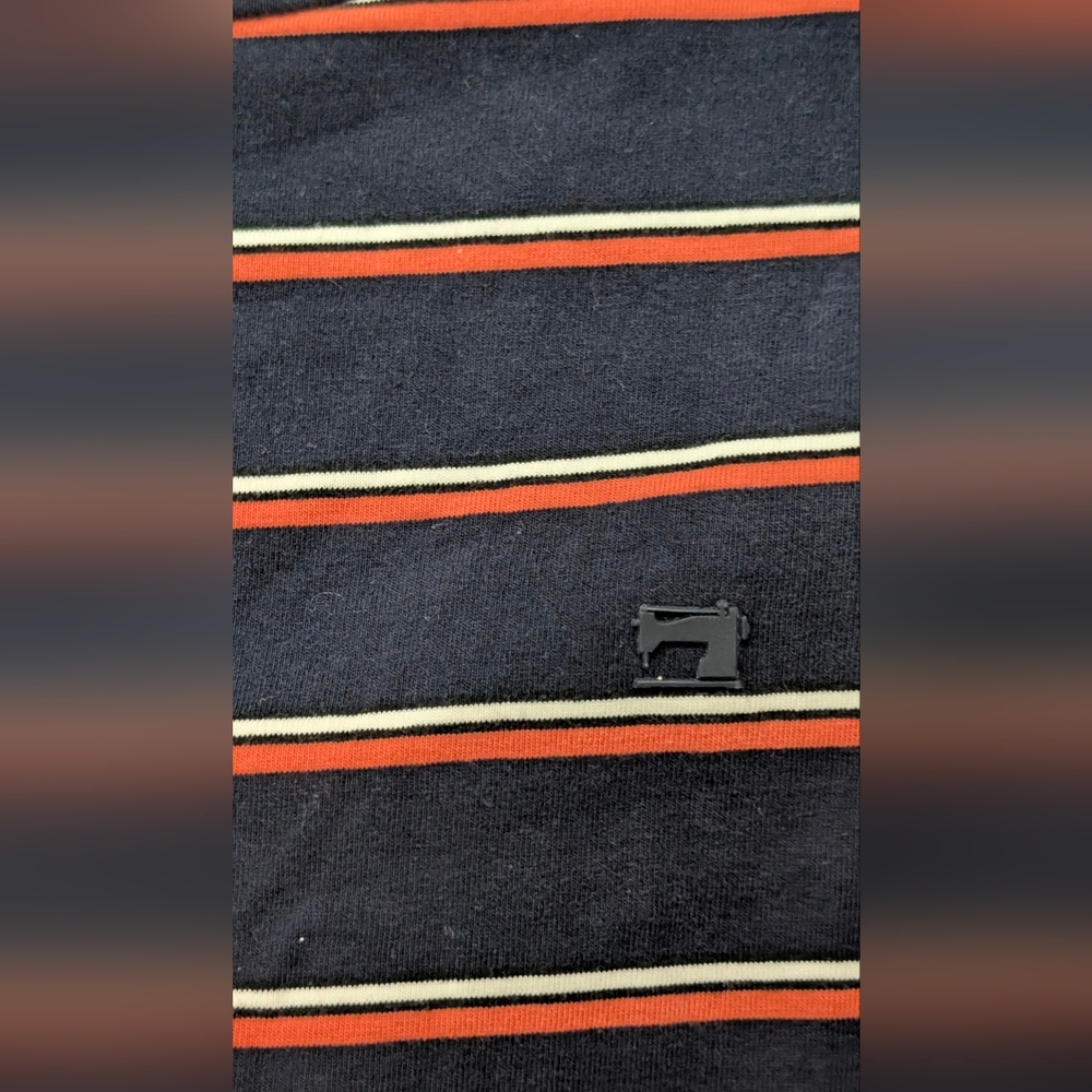 Scotch And Soda Navy Striped Shirt, Medium - Picture 4 of 8